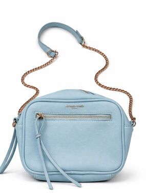 Fenella Smith London Baby Blue Pebbled Leather Crossbody Bag Women’s $200